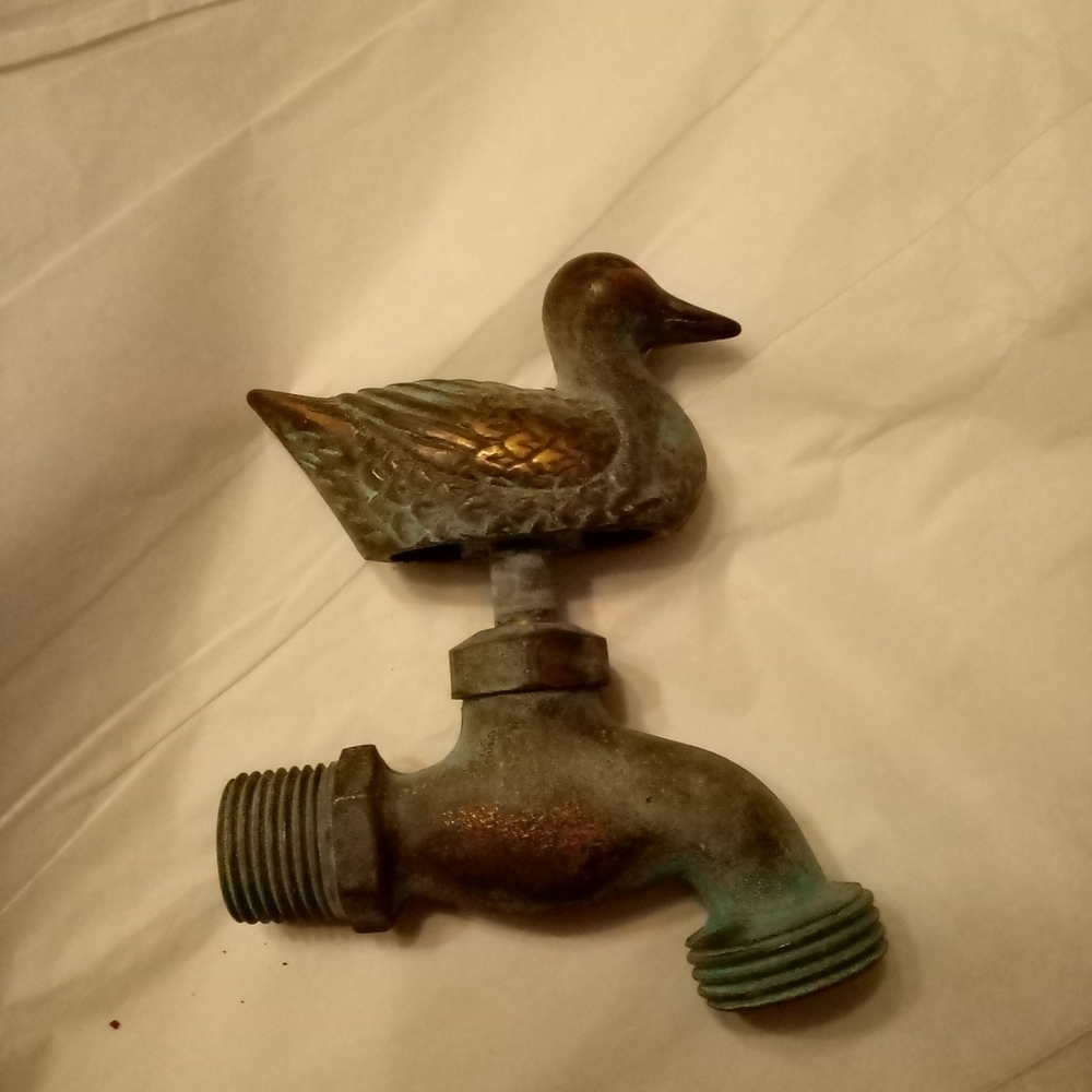 Copper vintage duck spicket